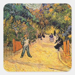 Vincent van Gogh - Entrance to Public Park, Arles Square Sticker