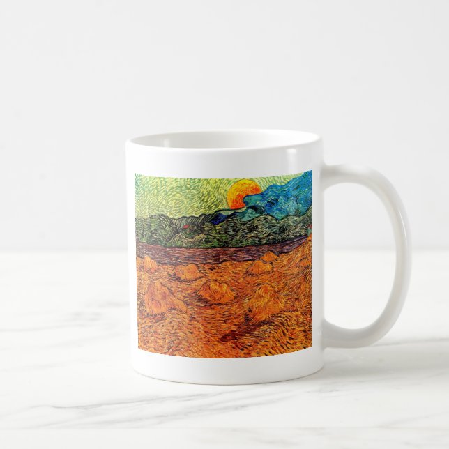 Vincent Van Gogh - Evening Landscape Rising Moon Coffee Mug (Right)