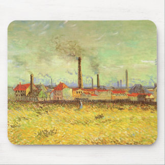 Vincent van Gogh - Factories at Asnieres Mouse Pad