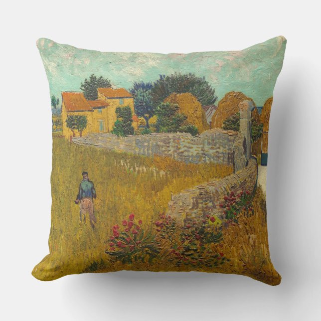 Vincent van Gogh | Farmhouse in Provence, 1888 Throw Pillow (Front)