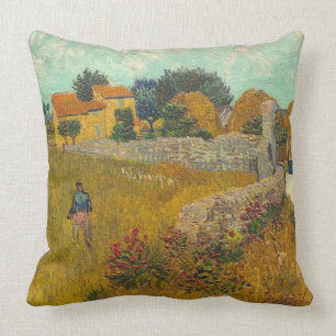 Vincent van Gogh Farmhouse in Provence, 1888 Throw Pillow