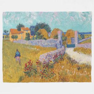 Vincent van Gogh - Farmhouse in Provence Fleece Blanket