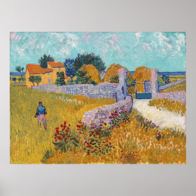 Vincent van Gogh - Farmhouse in Provence Poster (Front)
