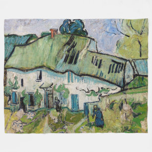 Vincent van Gogh - Farmhouse with Two Figures Fleece Blanket