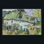Vincent van Gogh - Farmhouse with Two Figures Laminated Place Mat<br><div class="desc">Farmhouse with Two Figures - Vincent van Gogh,  1890</div>