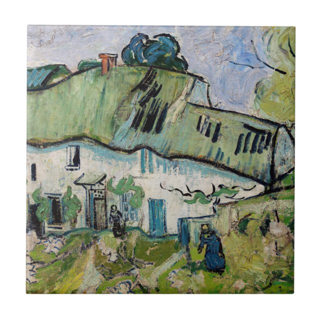 Vincent van Gogh - Farmhouse with Two Figures Tile (Front)