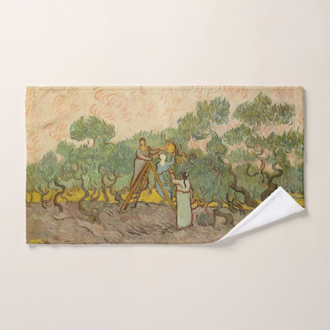 Vincent van Gogh - Femmes cueillette d'olives (Serviette à main)