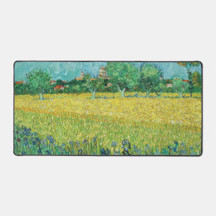 Vincent van Gogh - Field with Irises near Arles Desk Mat
