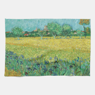 Vincent van Gogh - Field with Irises near Arles Kitchen Towel