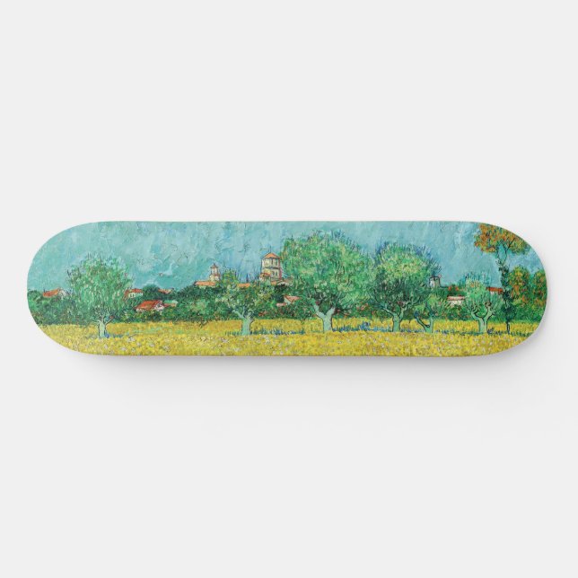 Vincent van Gogh - Field with Irises near Arles Skateboard (Horz)