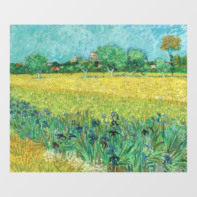 Vincent van Gogh - Field with Irises near Arles Window Cling (Sheet)
