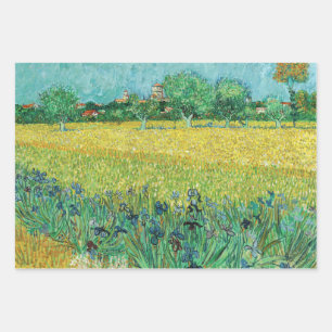 Vincent van Gogh - Field with Irises near Arles Wrapping Paper Sheet
