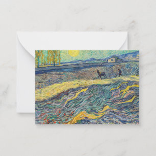Vincent van Gogh - Field with plowing farmers Card
