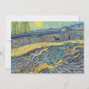 Vincent van Gogh - Field with plowing farmers Invitation