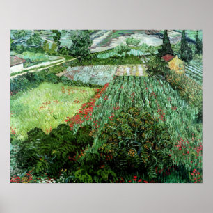 Vincent van Gogh Field with Poppies, 1889 Poster