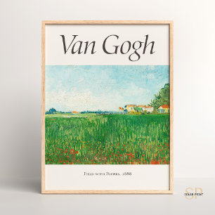 Vincent van Gogh Field with Poppies Art Print