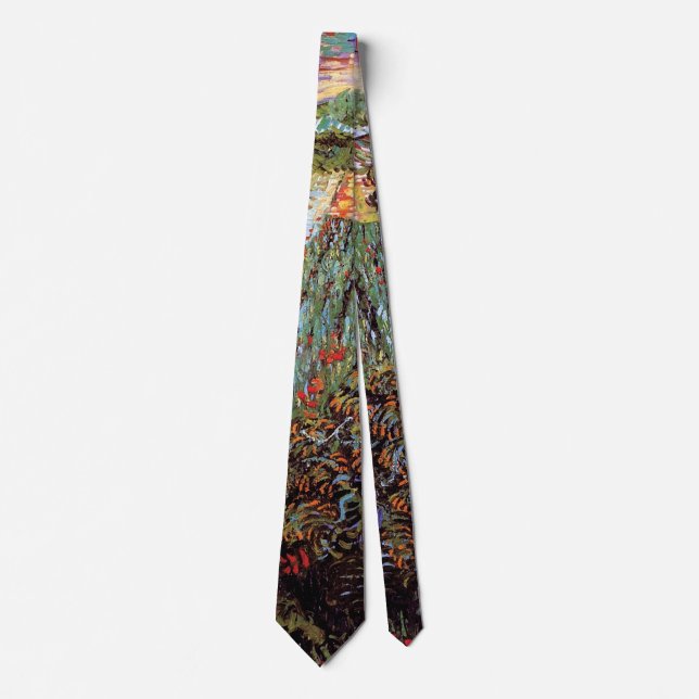 Vincent Van Gogh - Field With Poppies Fine Art Tie (Front)