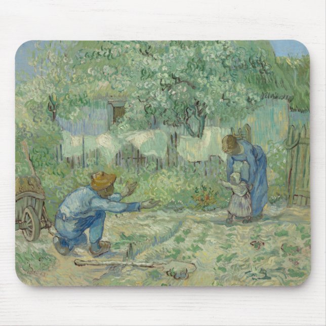 Vincent van Gogh - First Steps, after Millet Mouse Pad (Front)