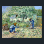 Vincent van Gogh First Steps, after Millet Poster<br><div class="desc">A child takes her first steps in a garden as painted by Vincent van Gogh.</div>