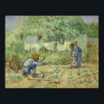 Vincent van Gogh First Steps, after Millet Poster<br><div class="desc">Capturing the essence of Vincent van Gogh's admiration for Millet's work, this beautiful painting titled 'First Steps' radiates warmth and tranquillity. The delicate brushstrokes and vibrant colours convey a sense of hope and new beginnings, inviting viewers to immerse themselves in the timeless beauty of art. A perfect addition to any...</div>