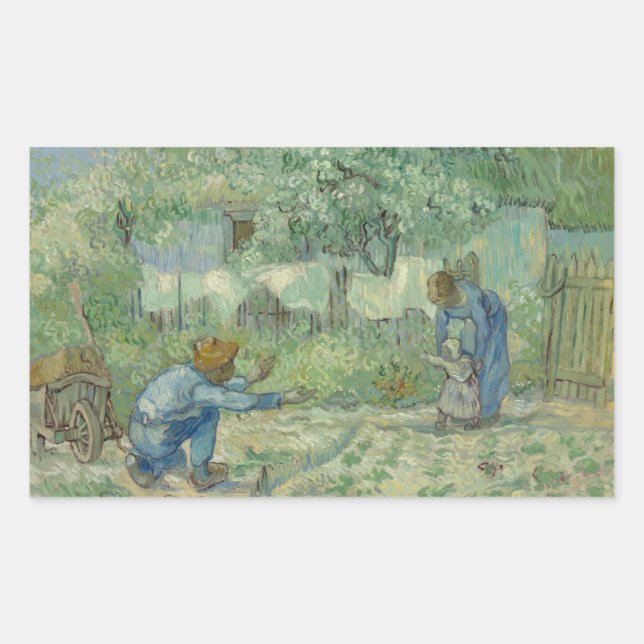 Vincent van Gogh - First Steps, after Millet Sticker (Front)