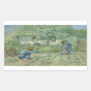 Vincent van Gogh - First Steps, after Millet Sticker