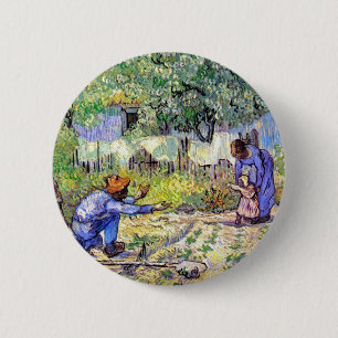 Vincent Van Gogh - First Steps - Father's Day Art 2 Inch Round Button