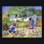 Vincent Van Gogh - First Steps - Father's Day Art Poster<br><div class="desc">Vincent Van Gogh's First Steps (after Millet). Based upon a painting by French artist Jean-Francois Millet, This oil on canvas from 1890 shows a child's first steps as the father puts down his shovel and waits with open arms. Makes a great Father's Day gift. Unlike similar stores, Art Lover's Cafe...</div>