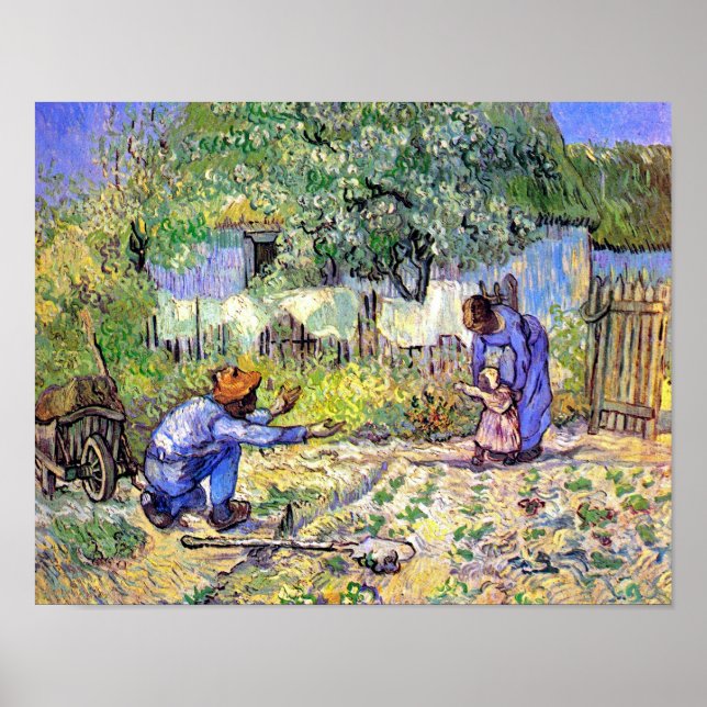 Vincent Van Gogh - First Steps - Father's Day Art Poster (Front)