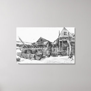 Vincent van Gogh   Fish drying barn, Scheveningen Canvas Print