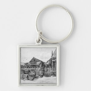 Vincent van Gogh Fish drying barn, Scheveningen Keychain