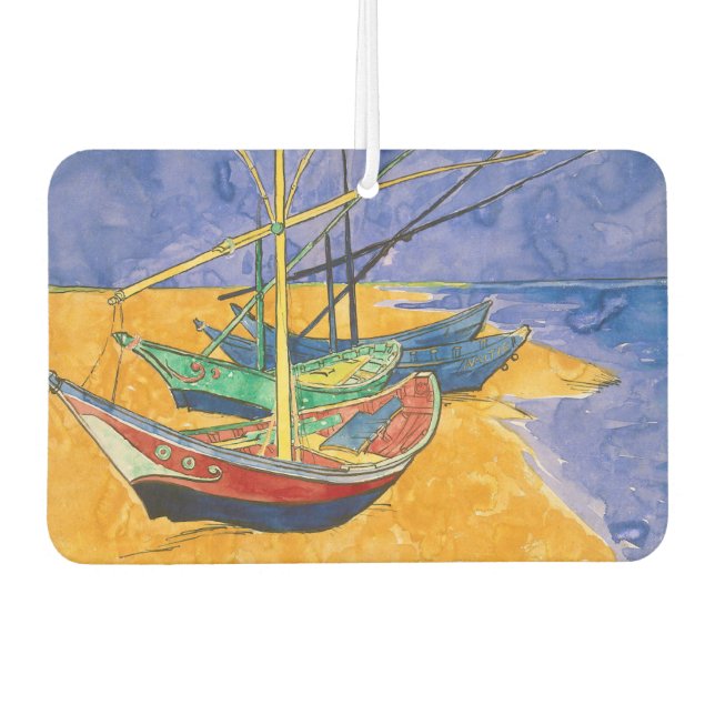 Vincent van Gogh - Fishing Boats on the Beach Air Freshener (Front)