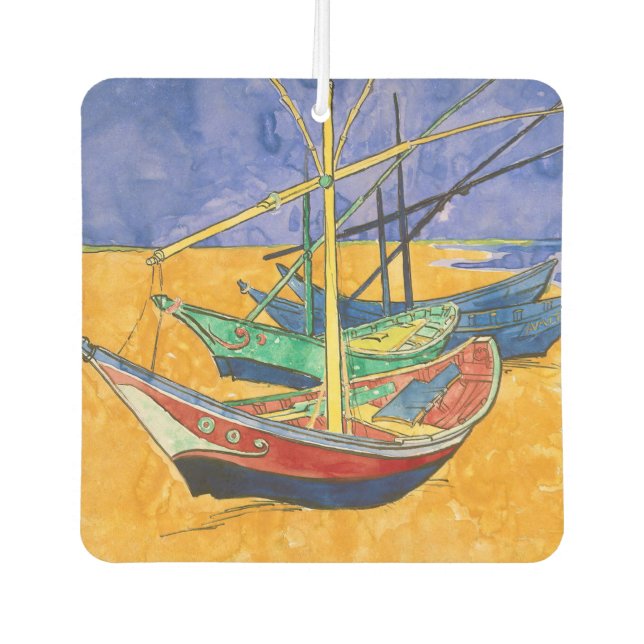 Vincent van Gogh - Fishing Boats on the Beach Air Freshener (Front)