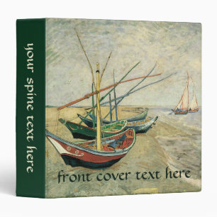 Vincent van Gogh - Fishing Boats on the Beach Binder