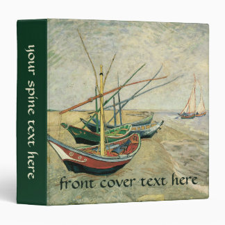 Vincent van Gogh - Fishing Boats on the Beach Binder