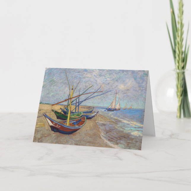 Vincent van Gogh - Fishing Boats on the Beach Card (Front)