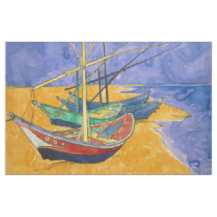 Vincent van Gogh - Fishing Boats on the Beach Fabric