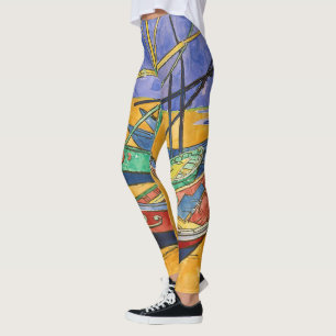 Vincent van Gogh - Fishing Boats on the Beach Leggings