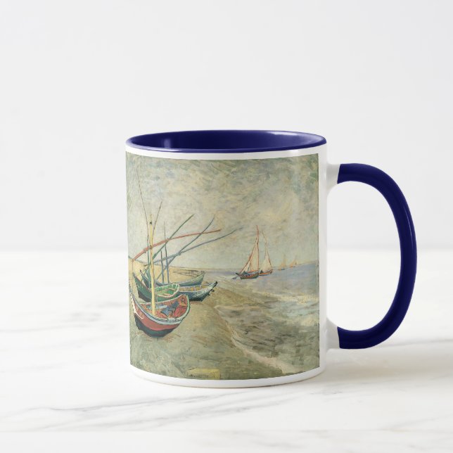 Vincent van Gogh - Fishing Boats on the Beach Mug (Right)