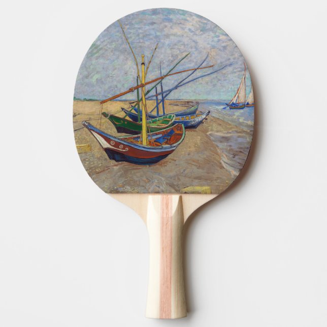 Vincent van Gogh - Fishing Boats on the Beach Ping Pong Paddle (Front)