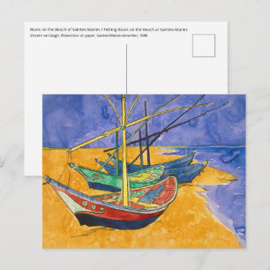 Vincent van Gogh - Fishing Boats on the Beach Postcard