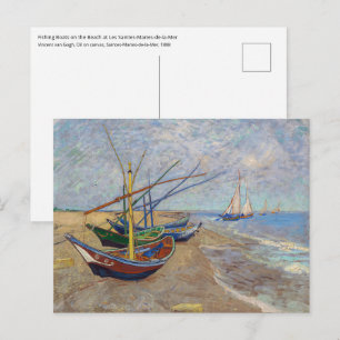 Vincent van Gogh - Fishing Boats on the Beach Postcard