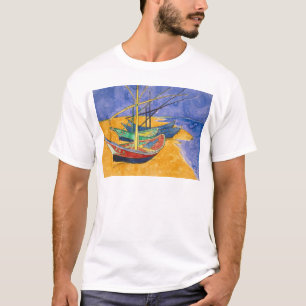 Vincent van Gogh Fishing Boats on the Beach T-Shirt