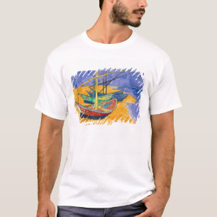 Vincent van Gogh Fishing Boats on the Beach T-Shirt