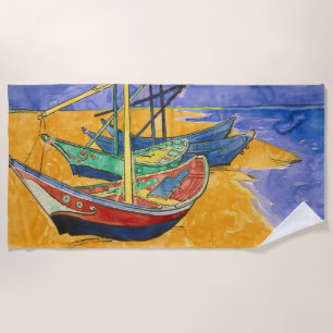 Vincent van Gogh - Fishing Boats on the Beach Towel