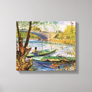 Vincent Van Gogh - Fishing In Spring Fine Art Canvas Print