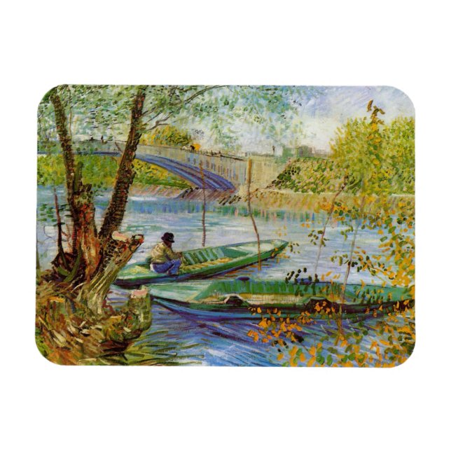 Vincent Van Gogh, Fishing in the Spring Magnet (Horizontal)