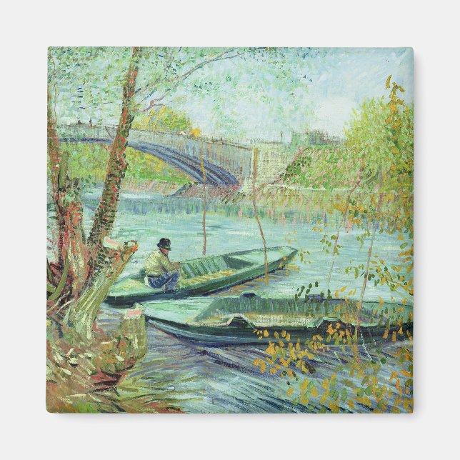 Vincent van Gogh | Fishing in the Spring Magnet (Front)