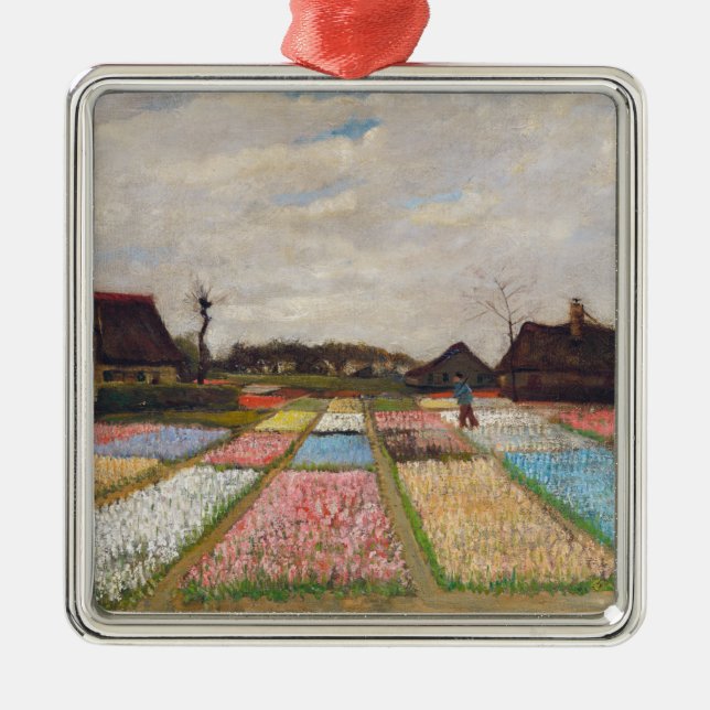 Vincent van Gogh - Flower Beds in Holland Metal Ornament (Front)