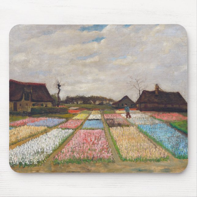 Vincent van Gogh - Flower Beds in Holland Mouse Pad (Front)